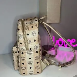 Bags | Mcm Striped Visetos Small Stark Backpackbeige | Poshmark display picture 1